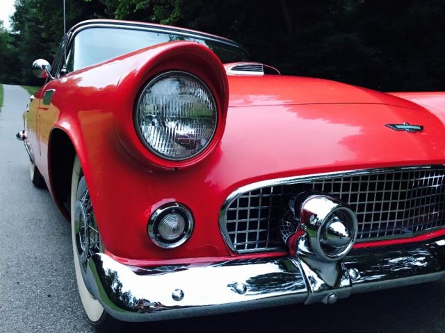 1956 Red Ford Thunderbird Convertible