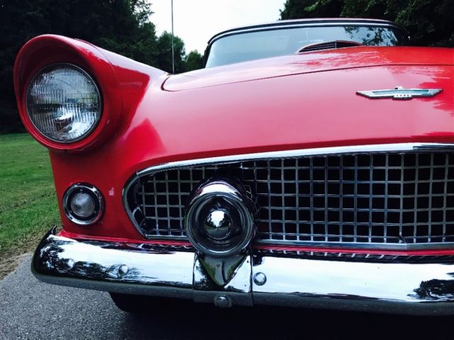 1956 Red Ford Thunderbird Convertible