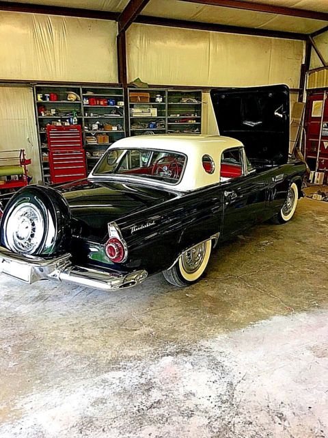 1956 Black Ford Thunderbird Convertible