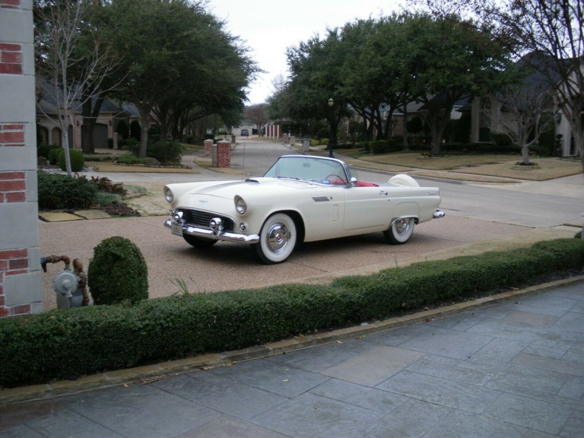 1956 White Ford Thunderbird Convertible