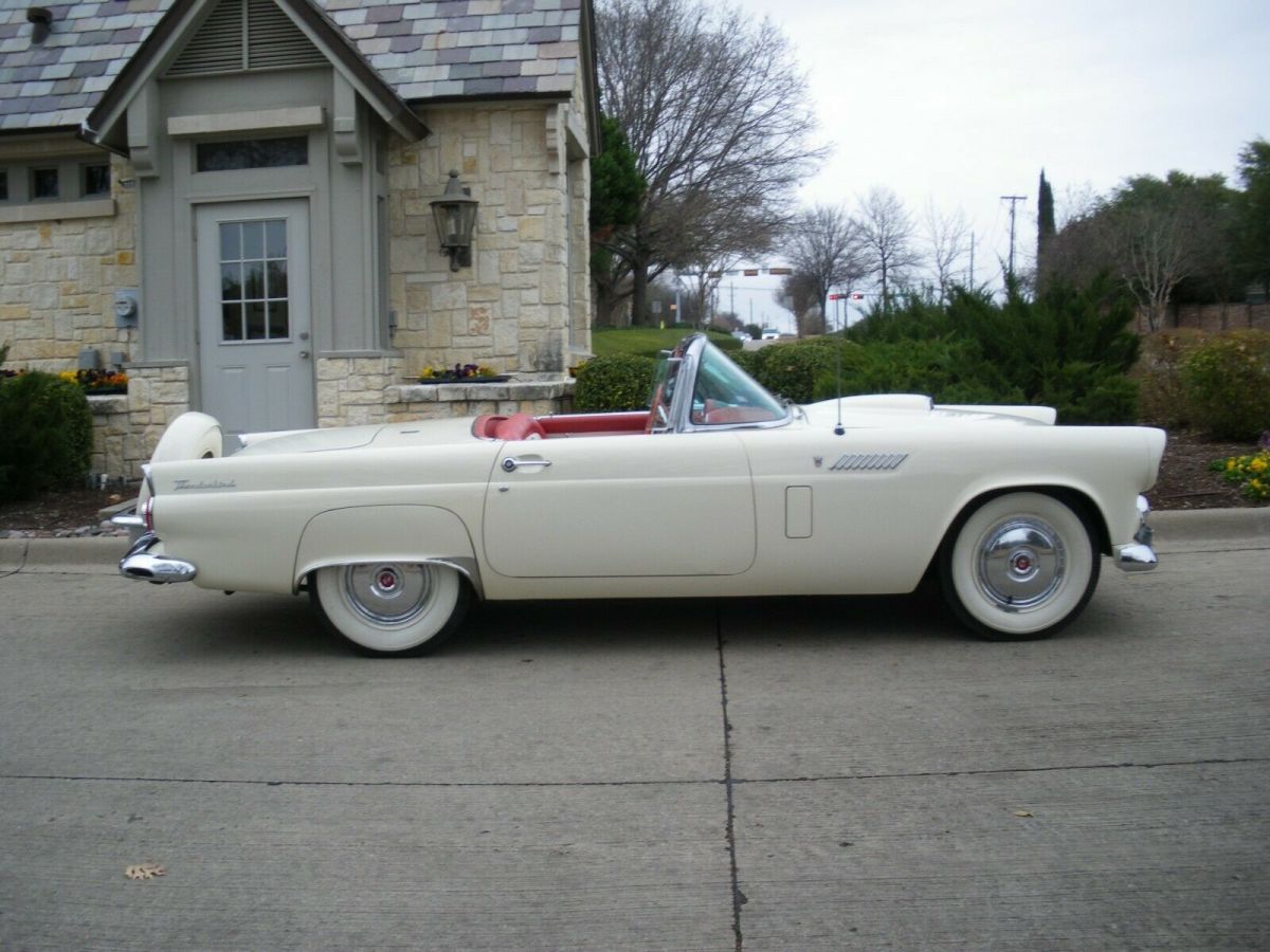 1956 White Ford Thunderbird Convertible