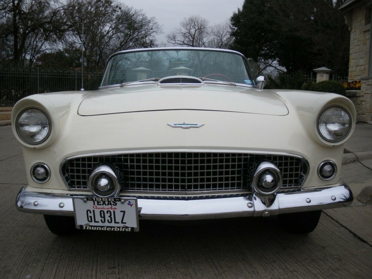 1956 White Ford Thunderbird Convertible