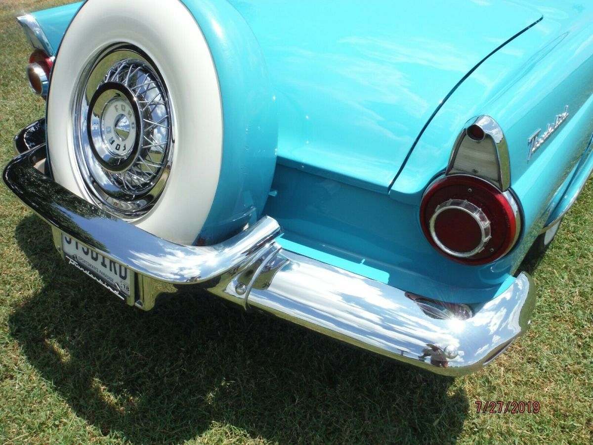 1956 Peacock blue Ford Thunderbird Convertible