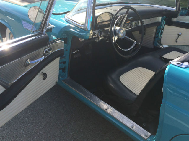 1956 white Ford Thunderbird 2 door