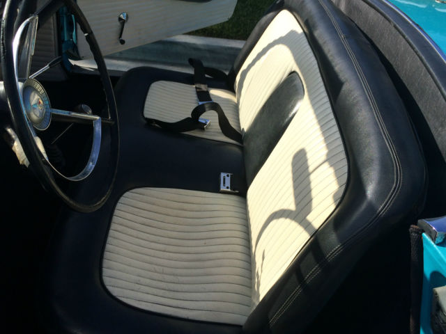 1956 white Ford Thunderbird 2 door