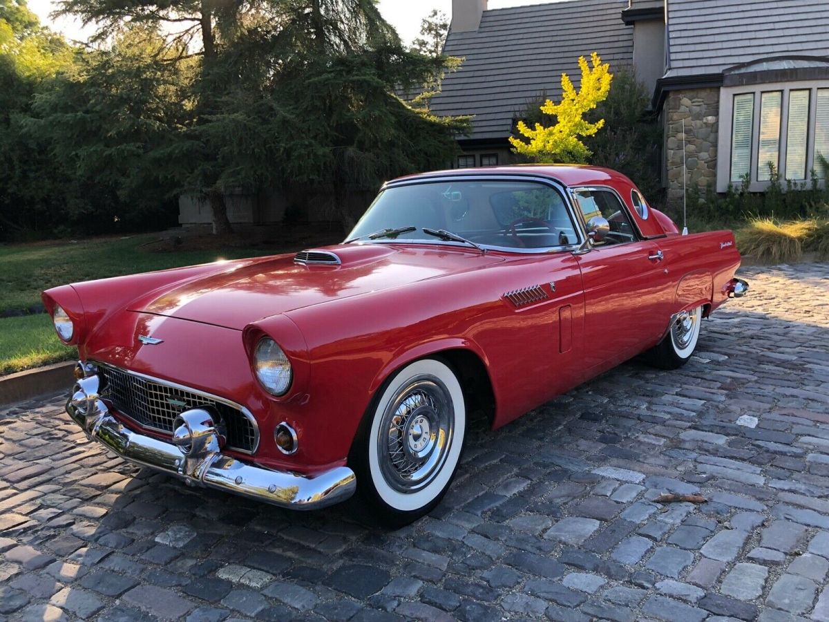 1956 Red Ford Thunderbird Convertible