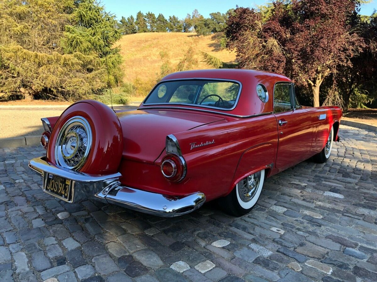 1956 Red Ford Thunderbird Convertible