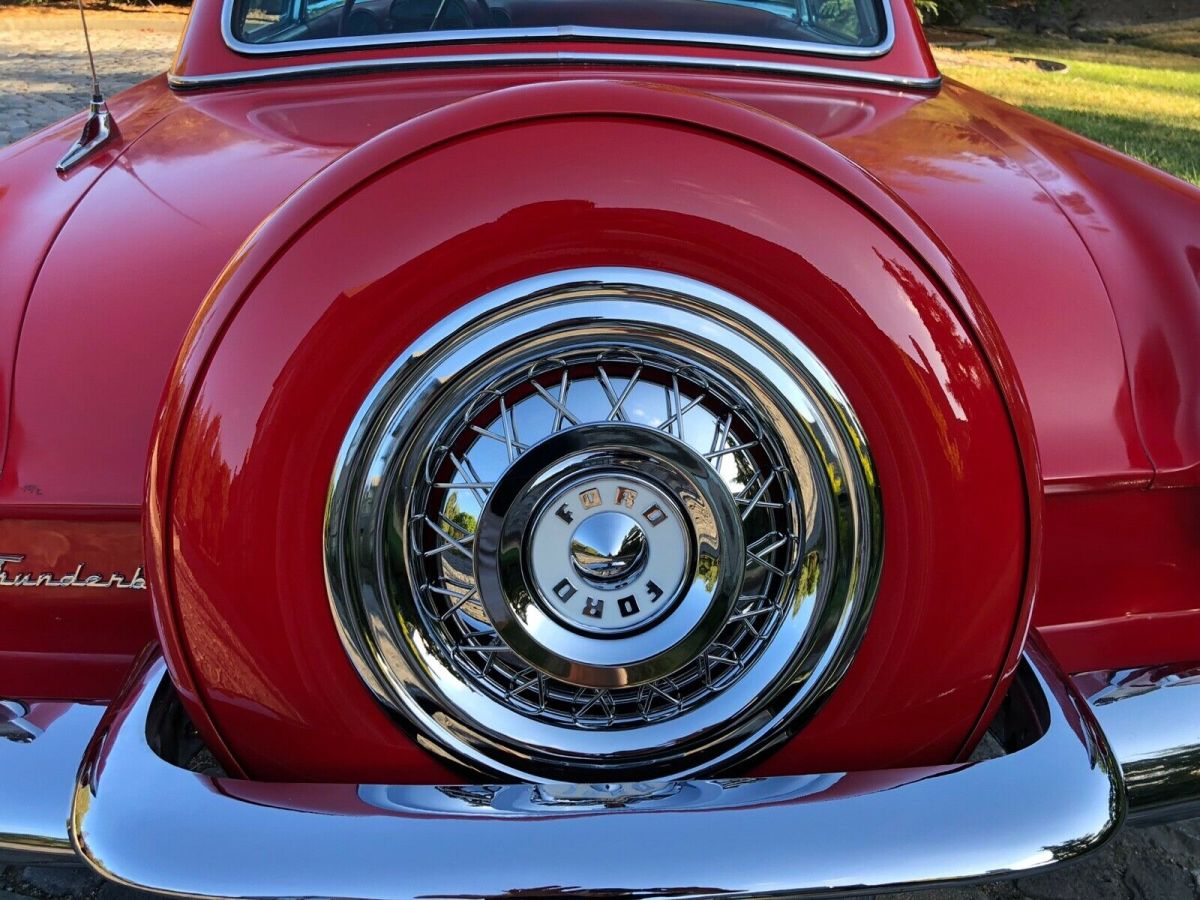 1956 Red Ford Thunderbird Convertible