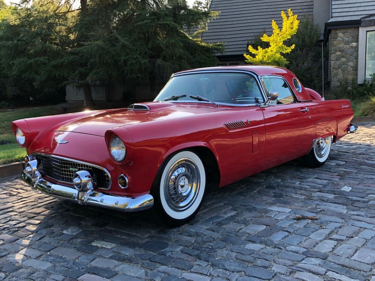 1956 Red Ford Thunderbird Convertible