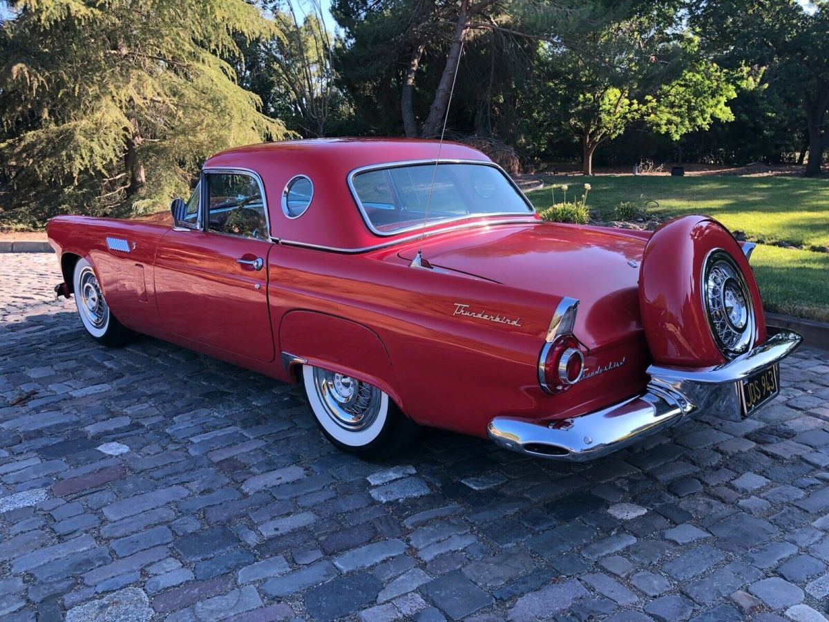 1956 Red Ford Thunderbird Convertible