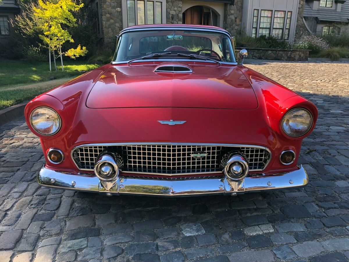 1956 Red Ford Thunderbird Convertible