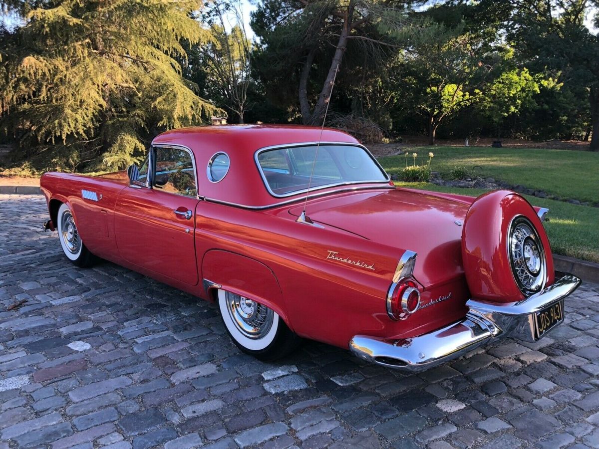 1956 Red Ford Thunderbird Convertible