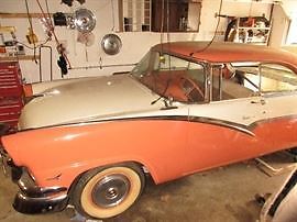 1956 peach Ford Victoria Fairlane 4 Door