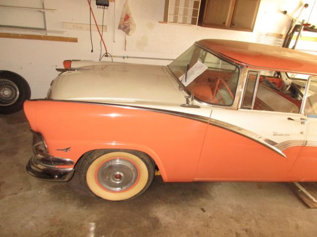 1956 peach Ford Victoria Fairlane 4 Door