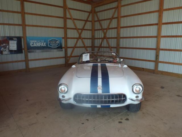 1956 White Chevrolet Corvette Convertible