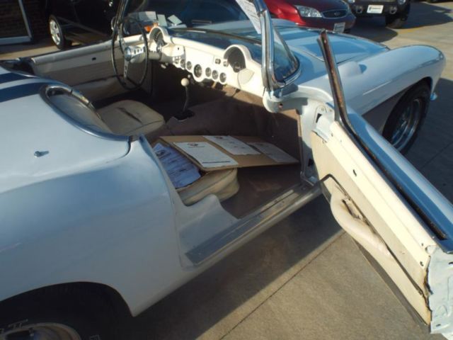 1956 White Chevrolet Corvette Convertible
