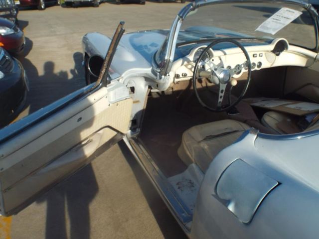 1956 White Chevrolet Corvette Convertible