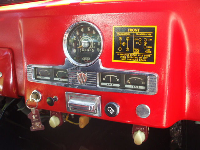 1956 Red Willys Pickup Standard Cab Pickup