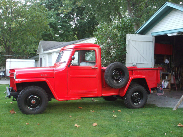 1956 Red Willys Pickup Standard Cab Pickup