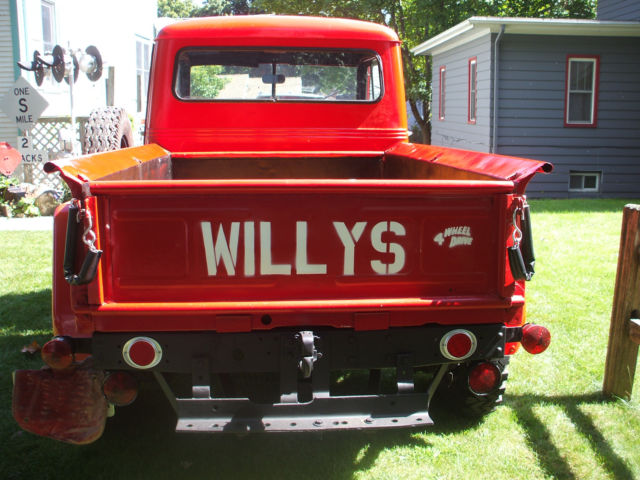 1956 Red Willys Pickup Standard Cab Pickup