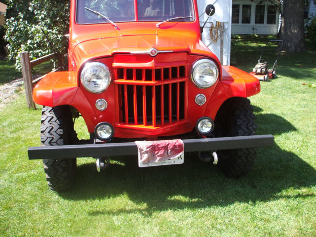1956 Red Willys Pickup Standard Cab Pickup