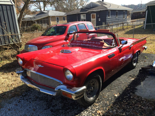 1957 Red Ford Thunderbird Convertible