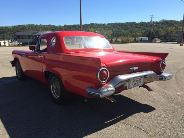 1957 Red Ford Thunderbird Convertible