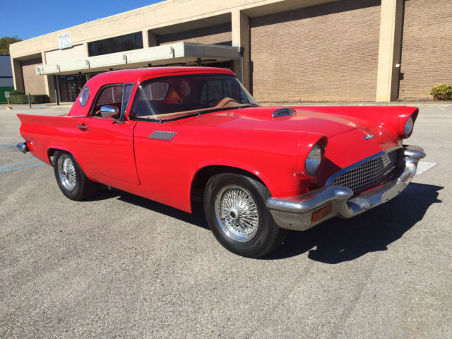 1957 Red Ford Thunderbird Convertible