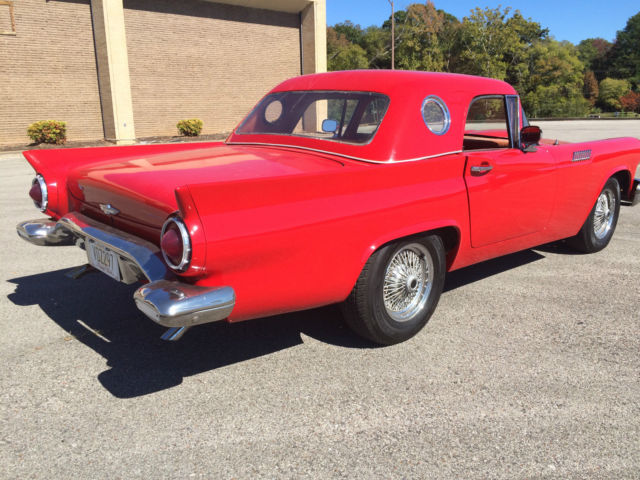 1957 Red Ford Thunderbird Convertible