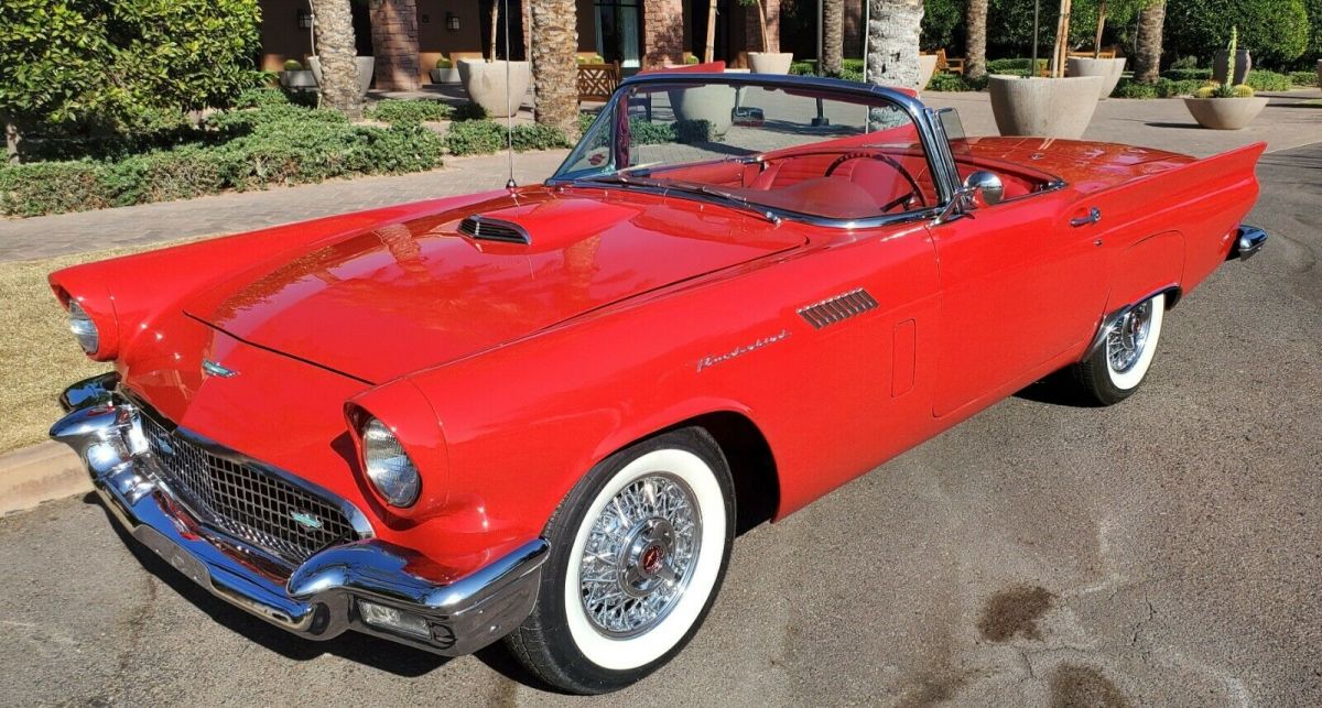 1957 Red Ford Thunderbird Convertible