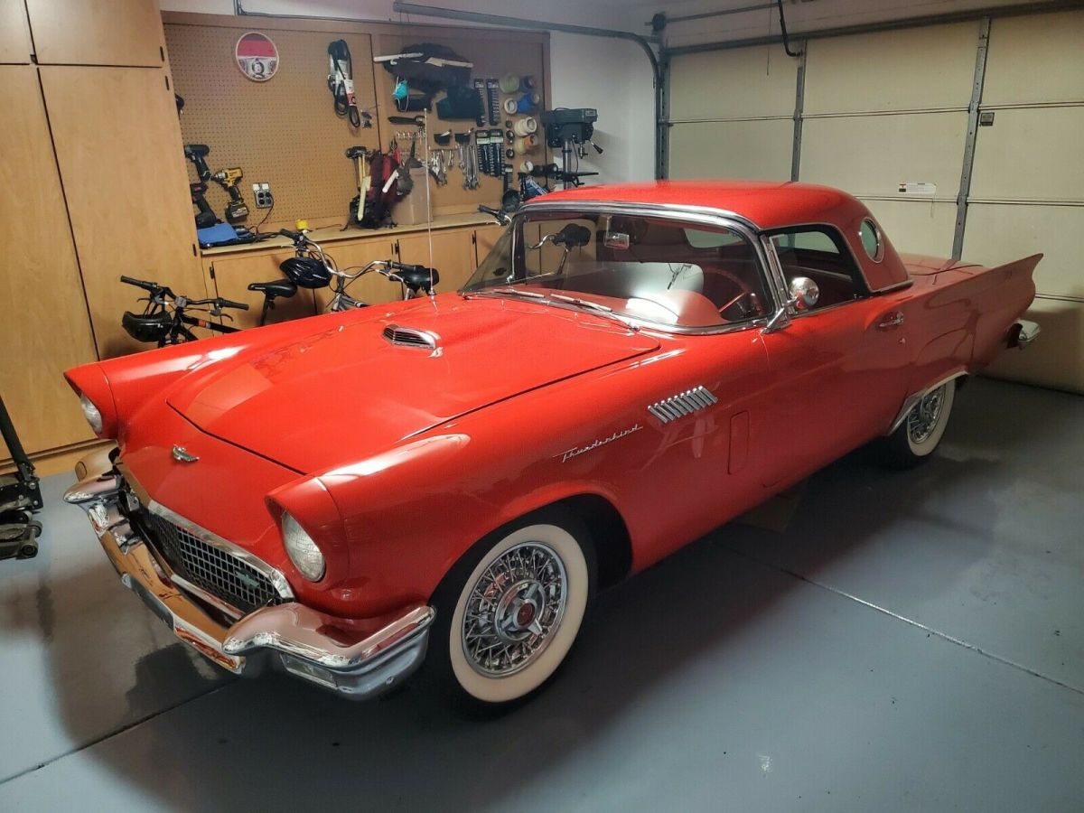 1957 Red Ford Thunderbird Convertible