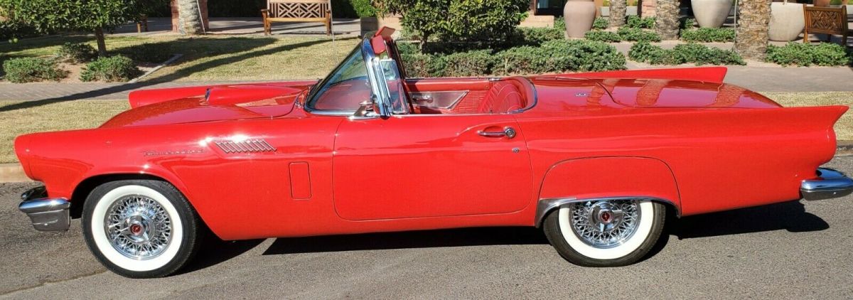 1957 Red Ford Thunderbird Convertible