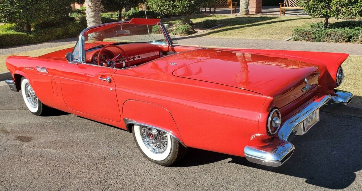 1957 Red Ford Thunderbird Convertible