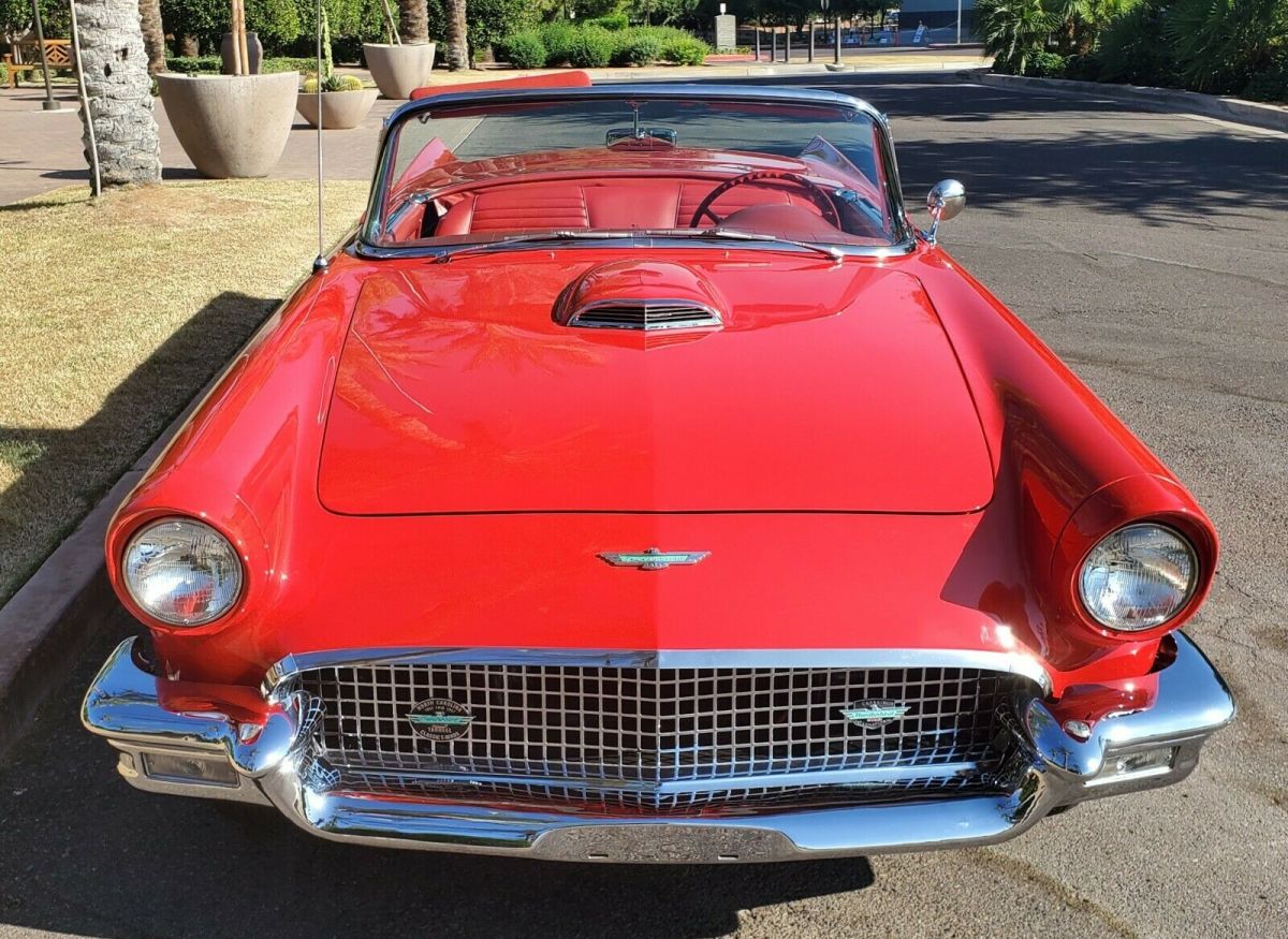 1957 Red Ford Thunderbird Convertible