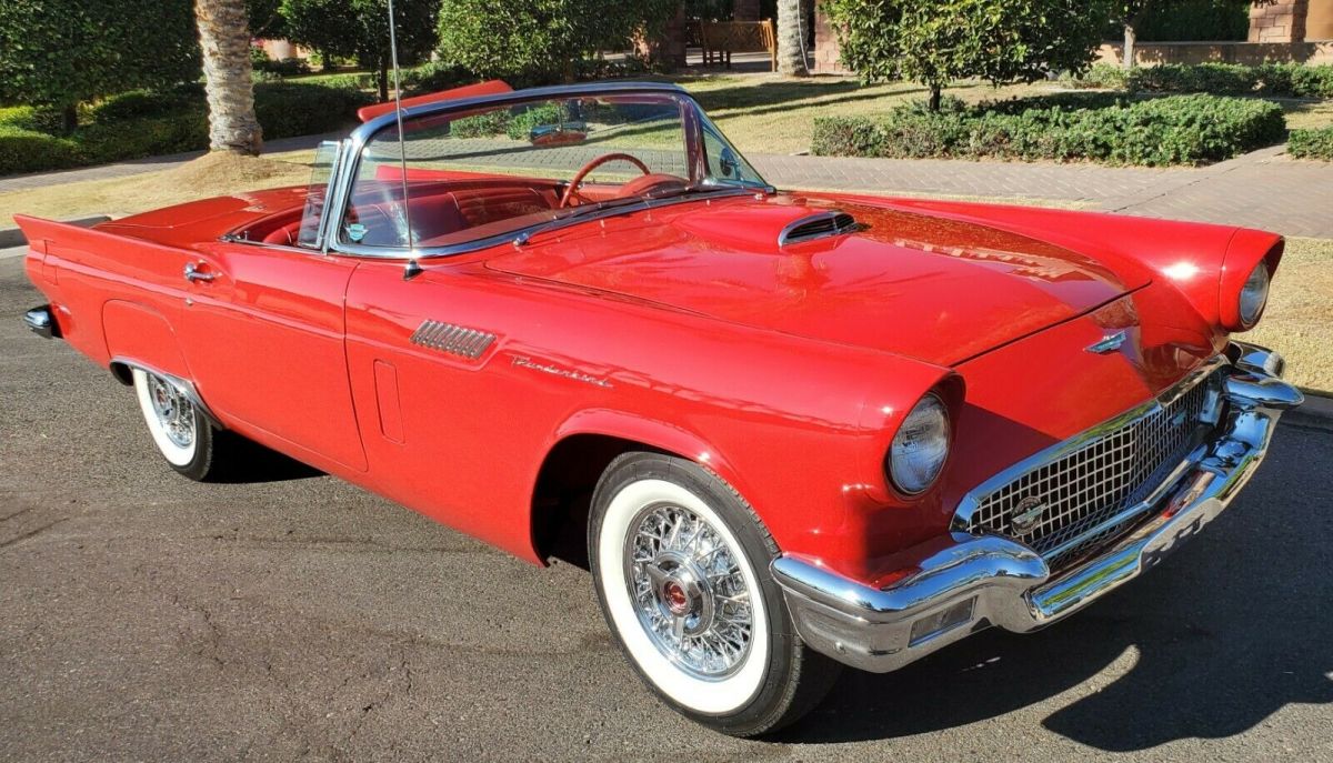 1957 Red Ford Thunderbird Convertible