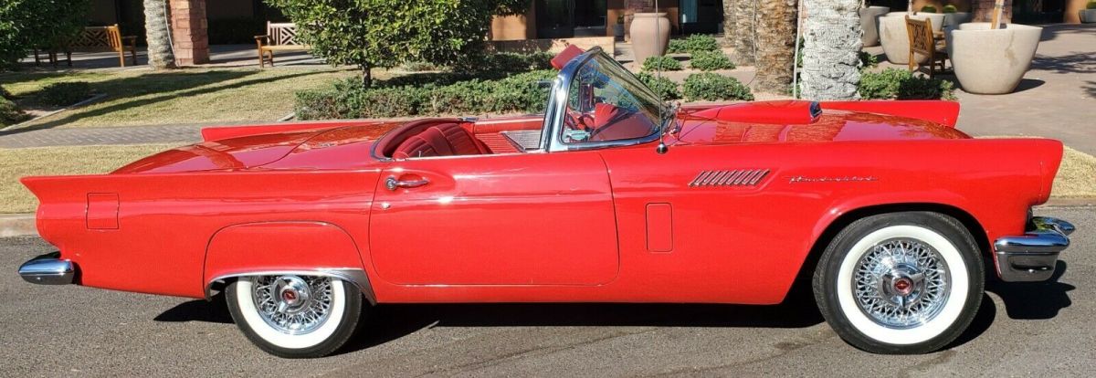 1957 Red Ford Thunderbird Convertible