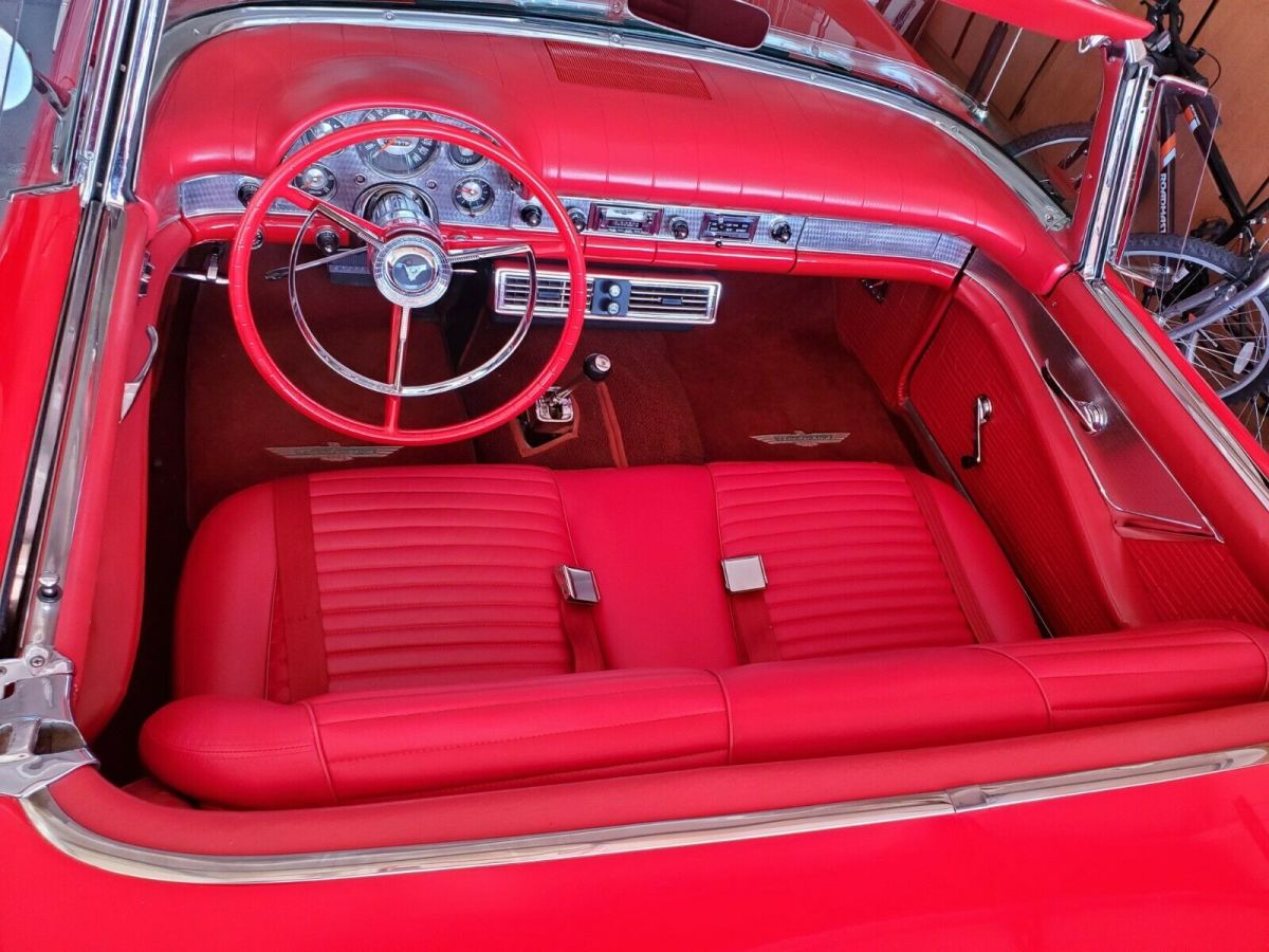 1957 Red Ford Thunderbird Convertible