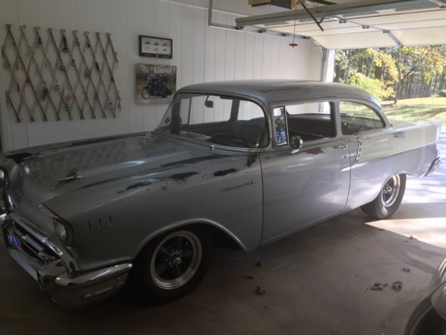 1957 Silver/white Chevrolet Bel Air/150/210 Coupe