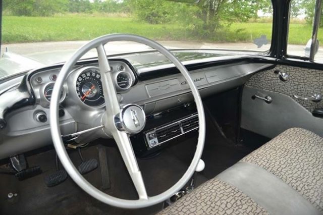 1957 Silver/white Chevrolet Bel Air/150/210 Coupe