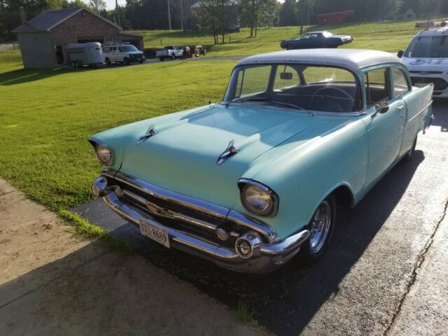 1957 Teal Chevrolet Bel Air/150/210 Sedan