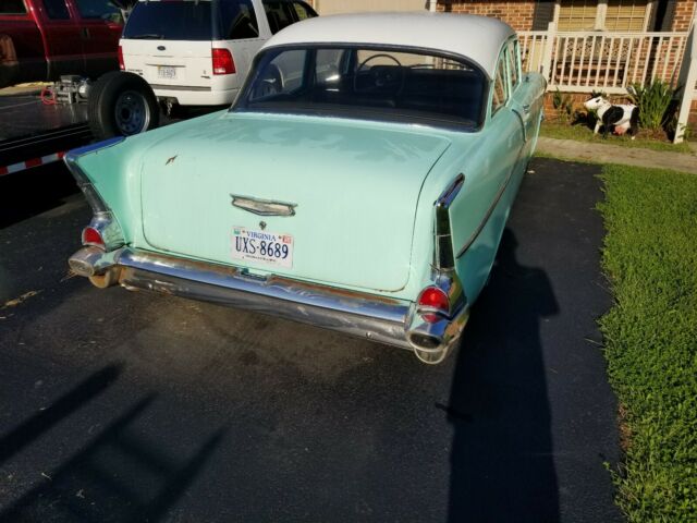 1957 Teal Chevrolet Bel Air/150/210 Sedan