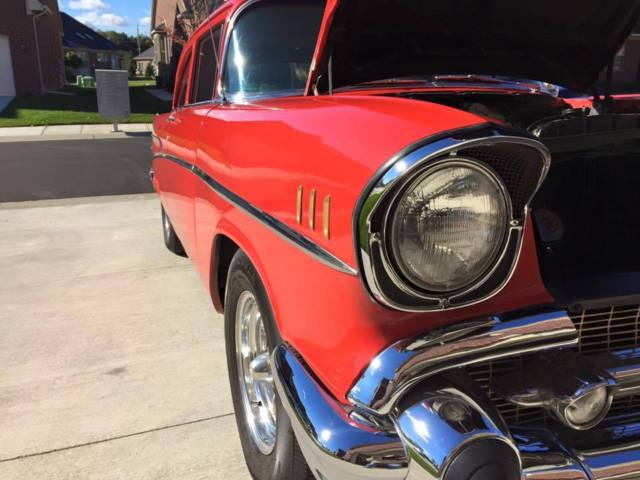 1957 RED Chevrolet Bel Air/150/210 Sedan