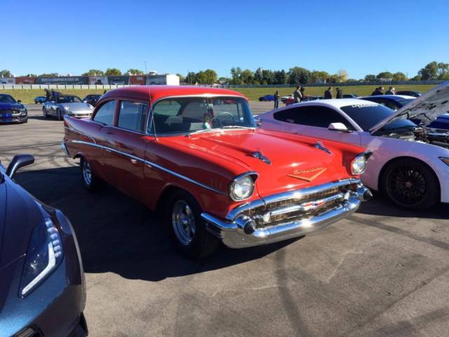 1957 RED Chevrolet Bel Air/150/210 Sedan