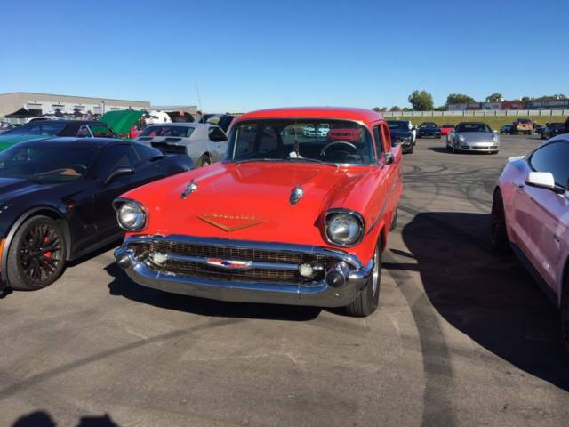 1957 RED Chevrolet Bel Air/150/210 Sedan