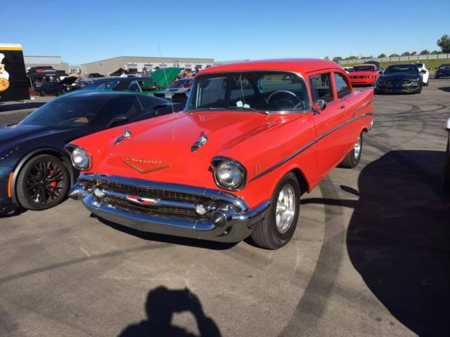 1957 RED Chevrolet Bel Air/150/210 Sedan