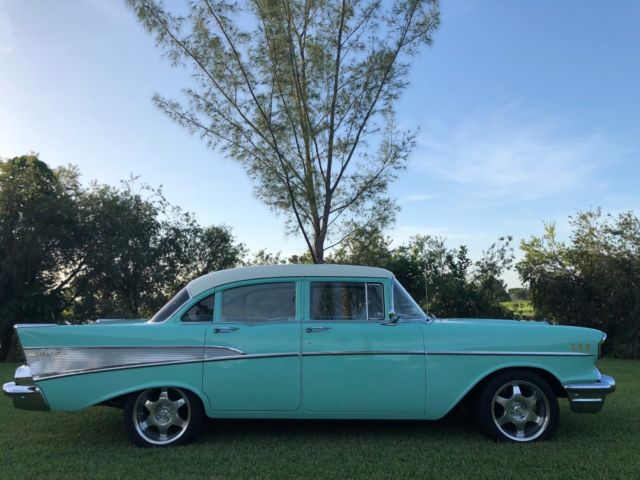 1957 Blue Chevrolet Bel Air/150/210