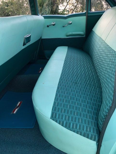 1957 Blue Chevrolet Bel Air/150/210