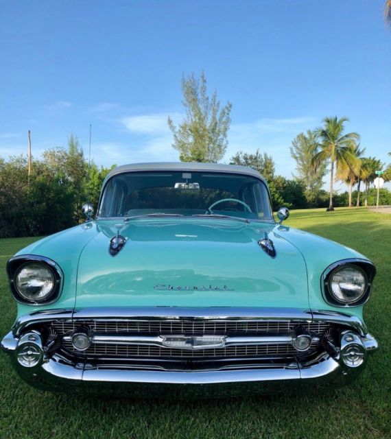 1957 Blue Chevrolet Bel Air/150/210