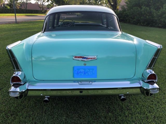 1957 Blue Chevrolet Bel Air/150/210