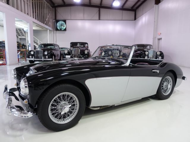 1957 Black over Silver Austin Healey 100-6 BN4 Convertible